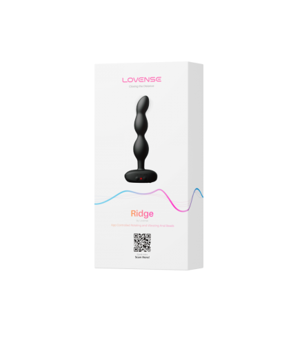 Lovense Ridge - Анальный стимулятор с вибрацией и ротацией, 14.7х3.4 см (чёрный) - sex-shop.ua